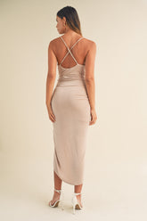Draped Detail Cami Midi Dress Mable